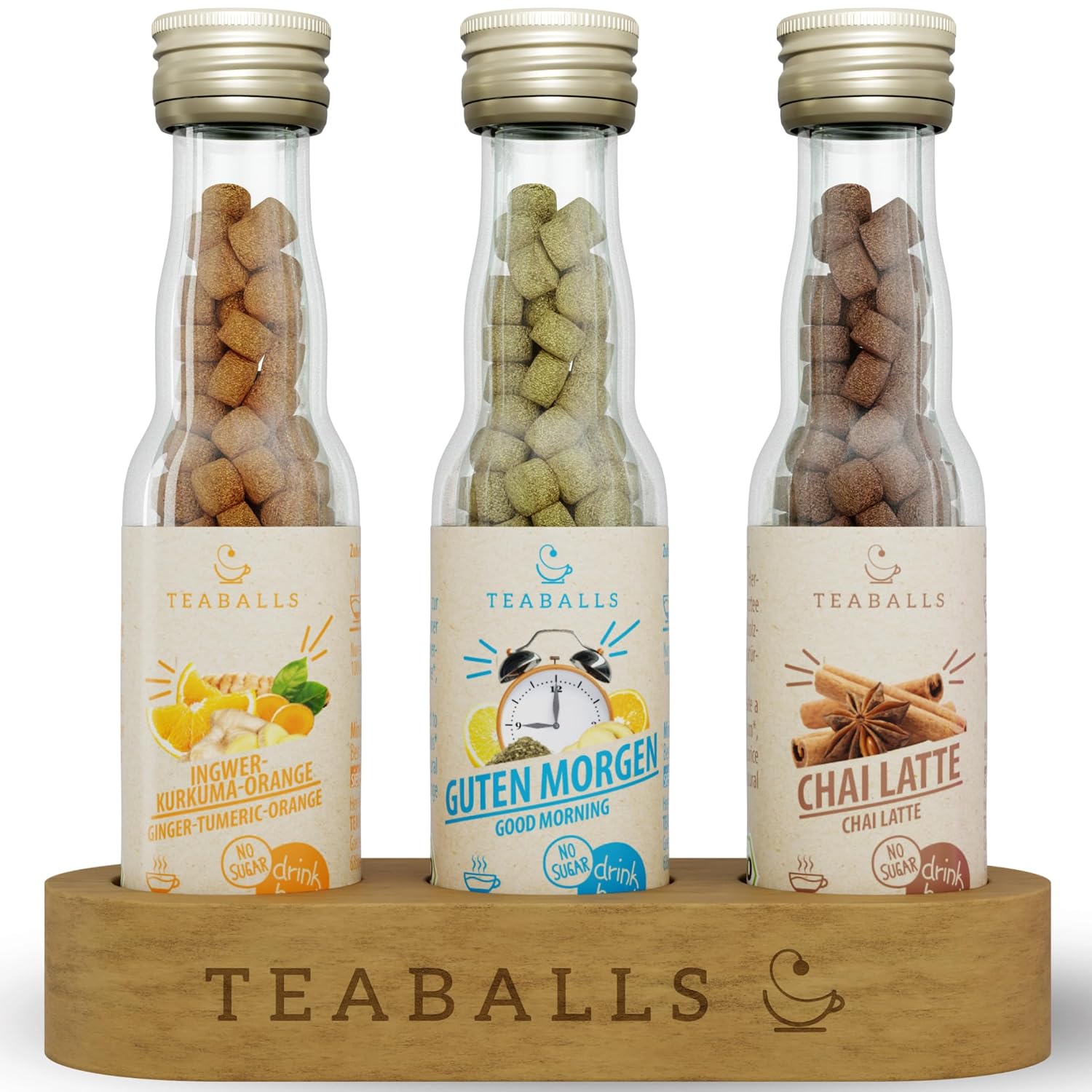 TEABALLS Organic Feel Good Set of 3 - IKO, Guten Morgen, Chai - Organic