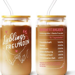 Best Friend Gift – Friendship Tumbler with Lid & Straw