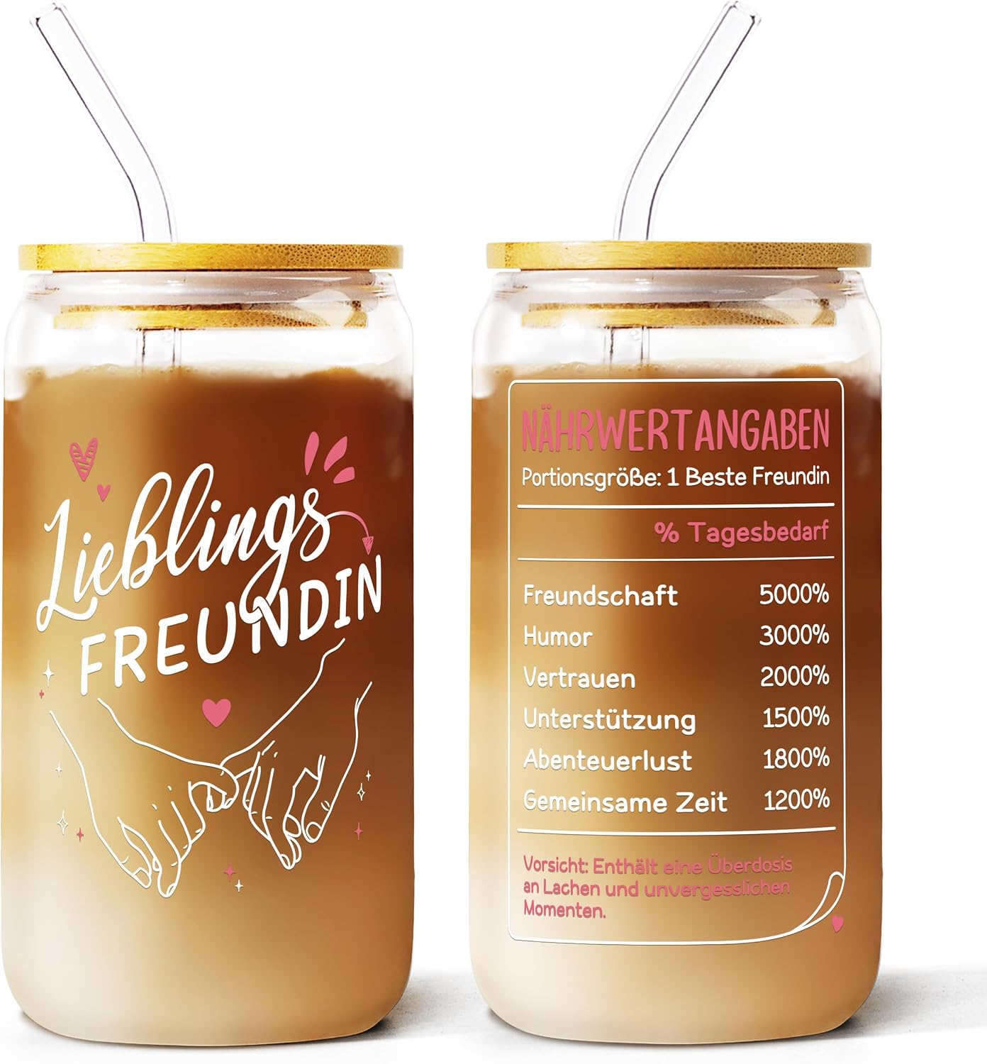 Best Friend Gift - Friendship Tumbler with Lid & Straw