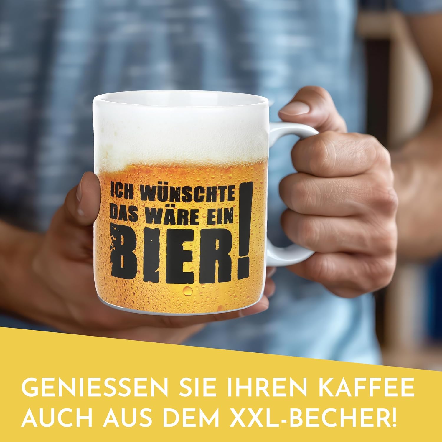 FunX Coffee Mug Beer Mug as a Funny Men's Gift for Boyfriend, Dad and Brother – Ideal for Christmas, Father's Day and Birthday – 330 ml – Bild 7