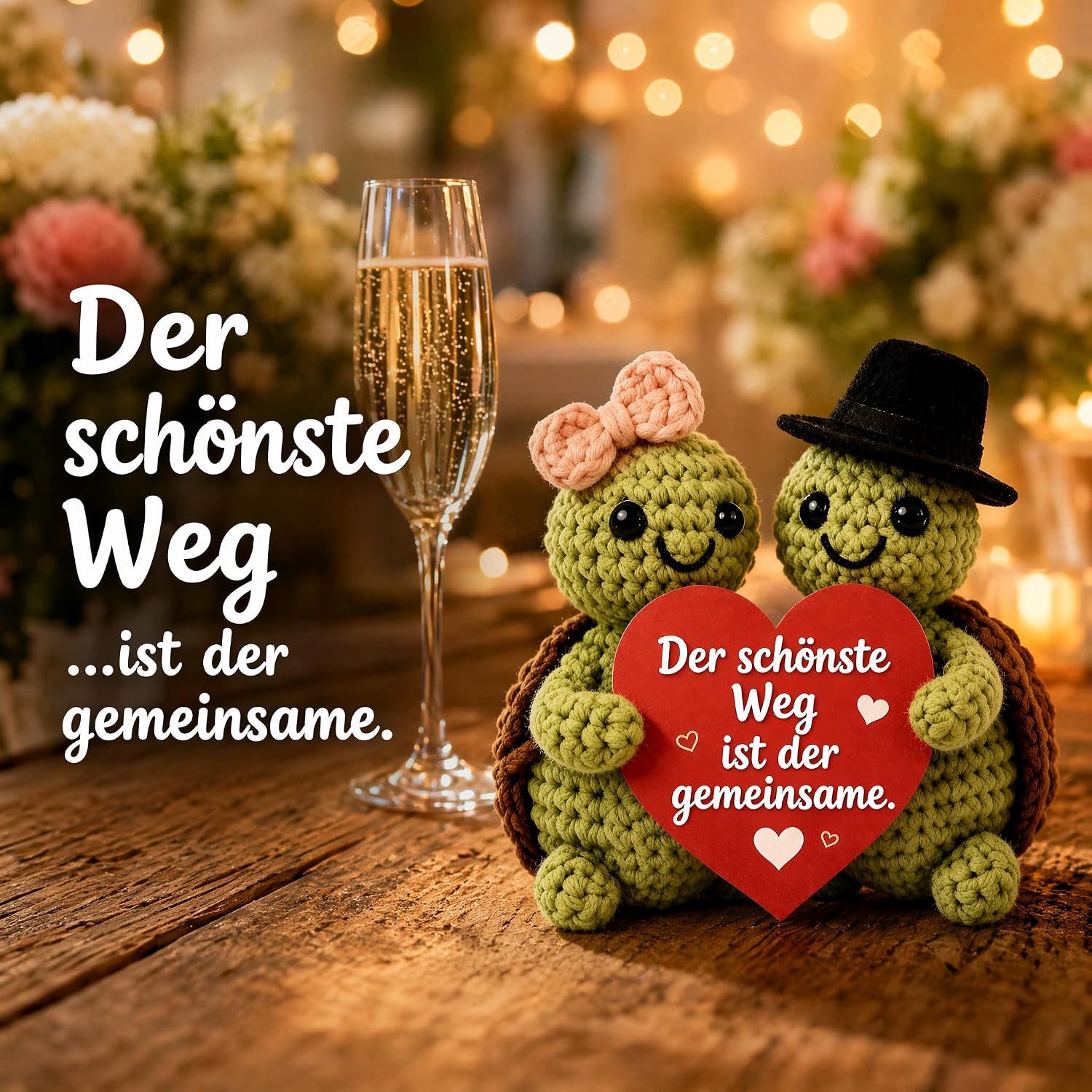 Wedding Gifts for Bride and Groom, Pocket Hug Turtle Wedding Anniversary Gifts for Men Women, Romantic Anniversary Gift for Him You, Partner I Love You Heart Festival Surprise – Bild 4