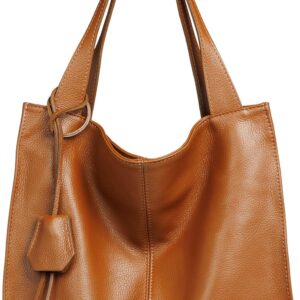 Caspar Large Women's Leather Shoulder Bag XL Shopper with Practical Interior Compartments - Premium Line - Model No.832 - Made in Italy