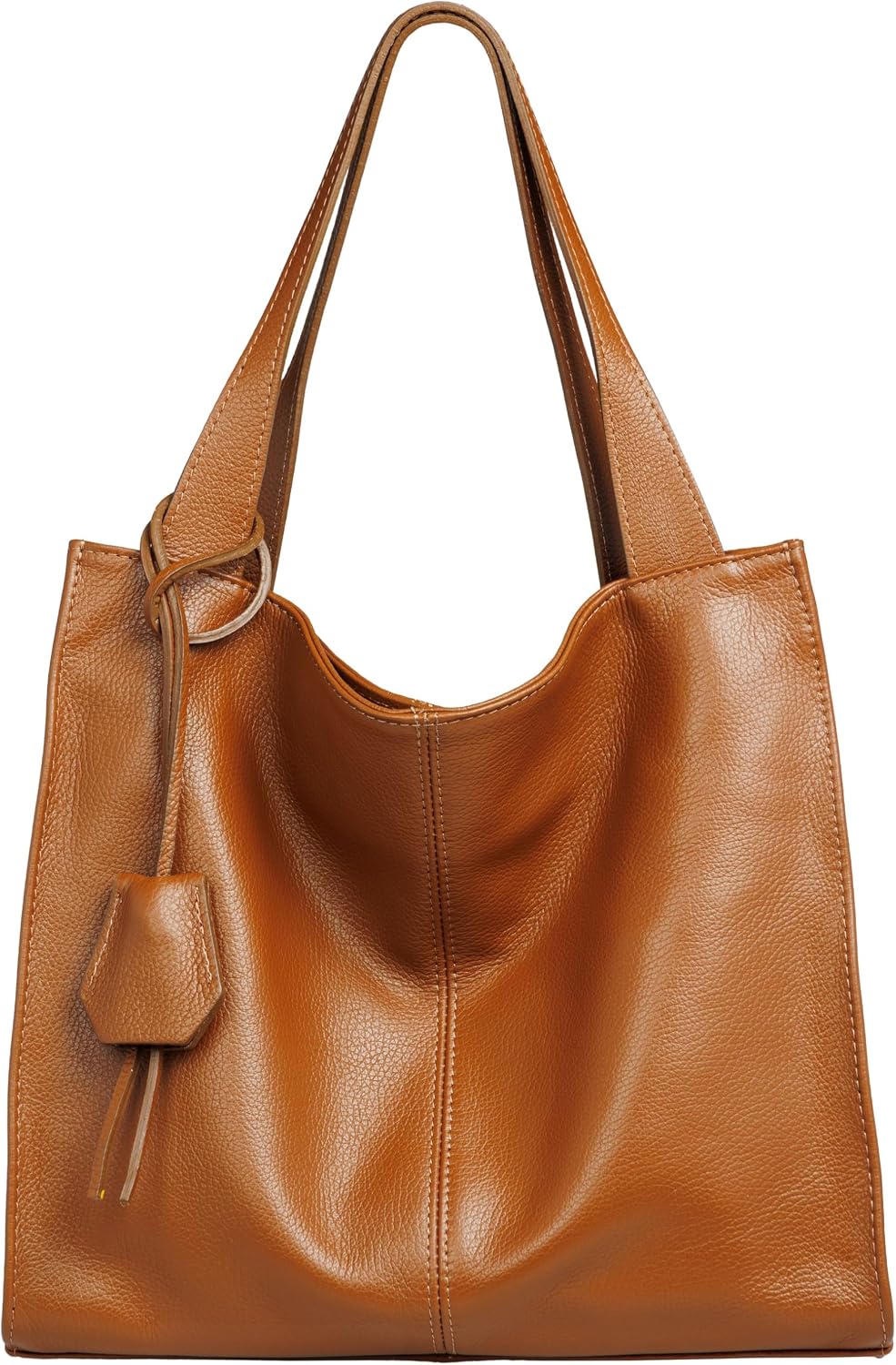 Caspar Large Women's Leather Shoulder Bag XL Shopper with Practical Interior Compartments - Premium Line - Model No.832 - Made in Italy