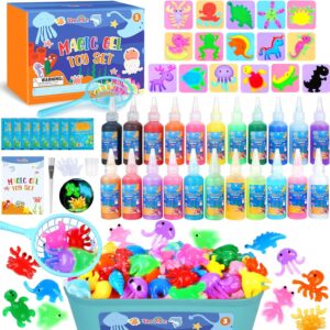 Dreamon Magic Water Gel Toy Kit, DIY 3D Magic Water Gel Toy, Aqua Gelz Set with 22 Colours & 16 Shapes, Creative Toy Gift for Children from 3+, Boys and Girls