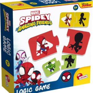 Lisciani – Marvel Spidey Logic Game – Educational Game from 3 Years – 12 Mini Puzzles to Promote Thinking – Association Game for Children – Preschool & Logic Training for Small Superheroes