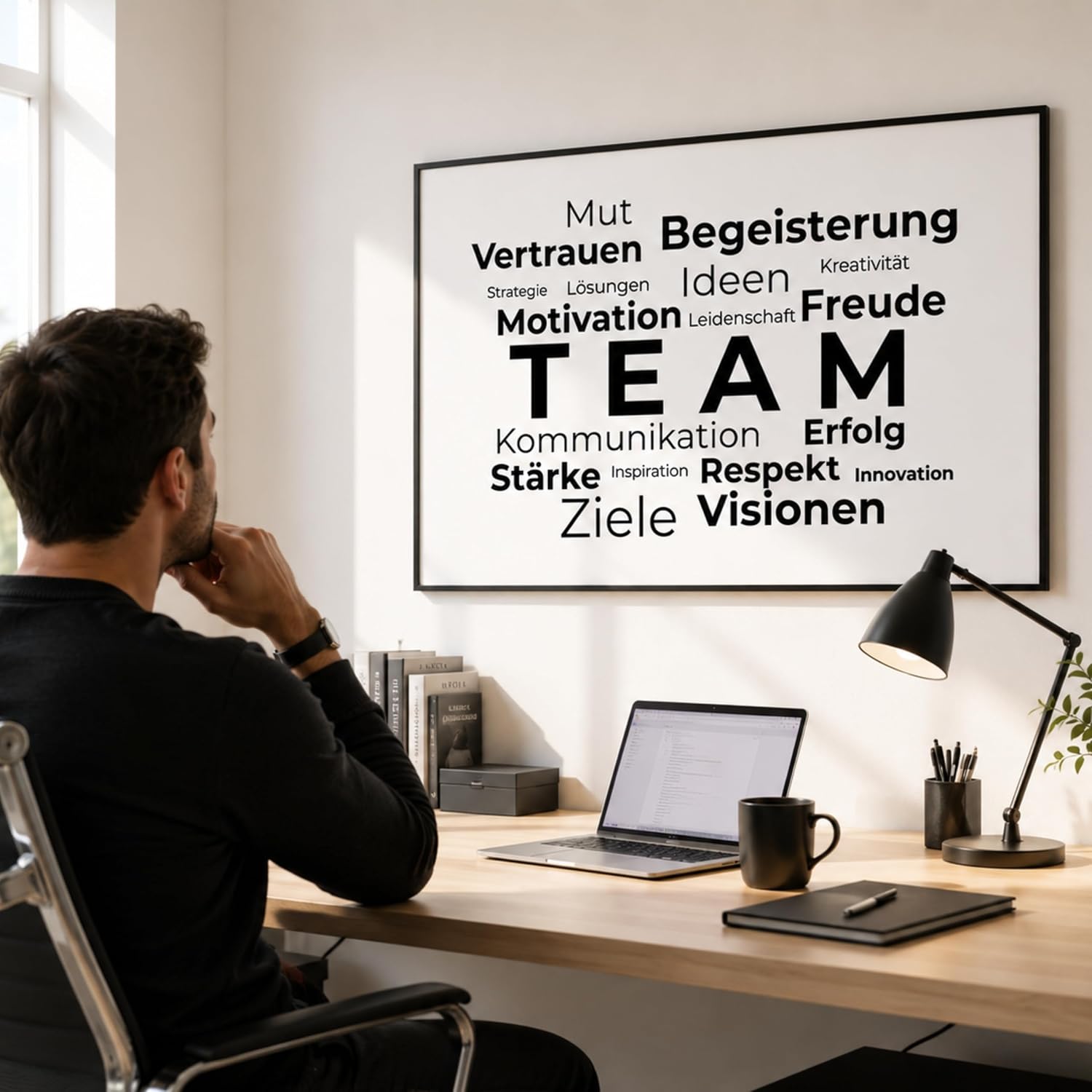 CLEAN SPORTS Team Poster DIN A2 - Team Picture & Motivational Poster Office Decoration - Teamwork Wall Picture Inspiration Gift Colleagues Study without Frame – Bild 8