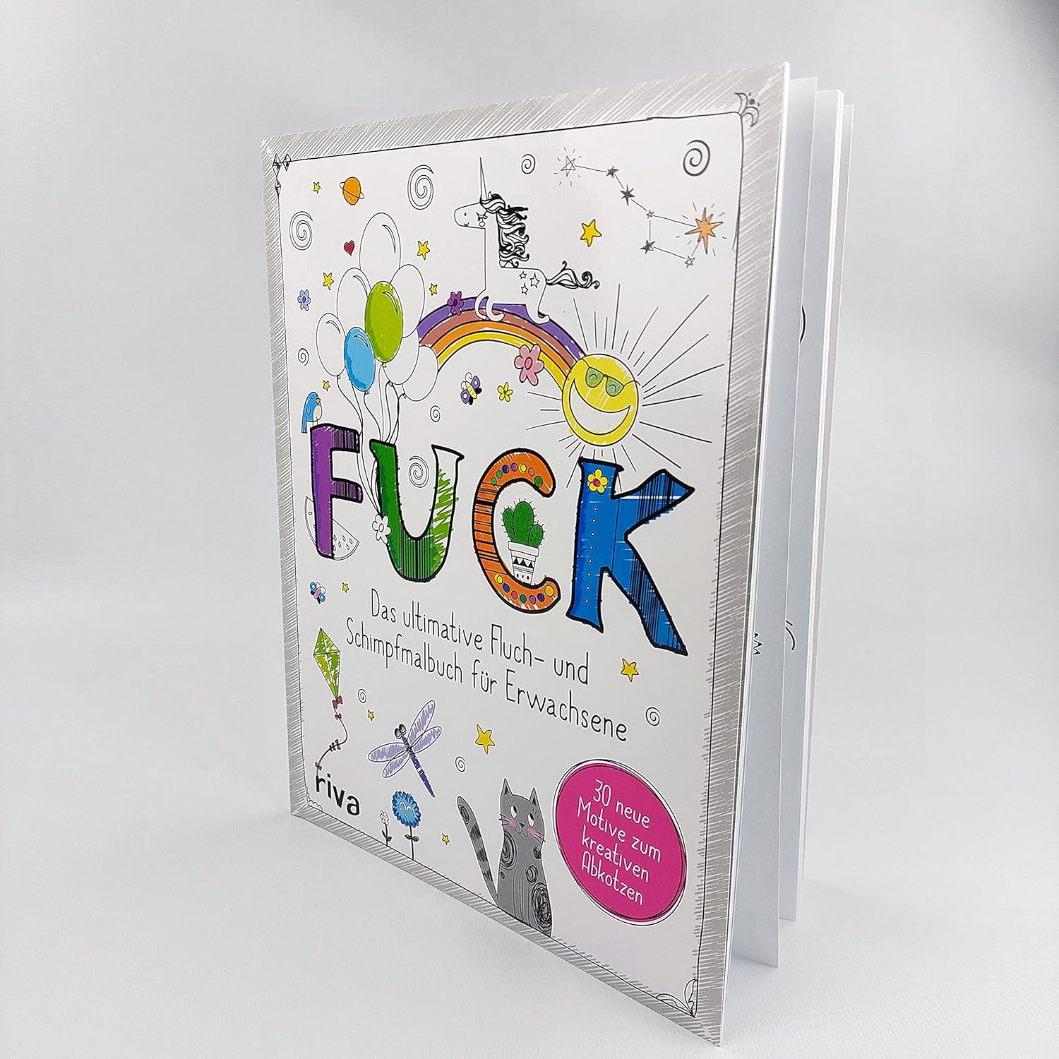 : Das ultimative Schimpf- und Fluchmalbuch für Erwachsene. 30 Motive zum kreativen Abkotzen und Entspannen. Das perfekte Geschenk für Weihnachten, Geburtstage und zwischendurch – Bild 2
