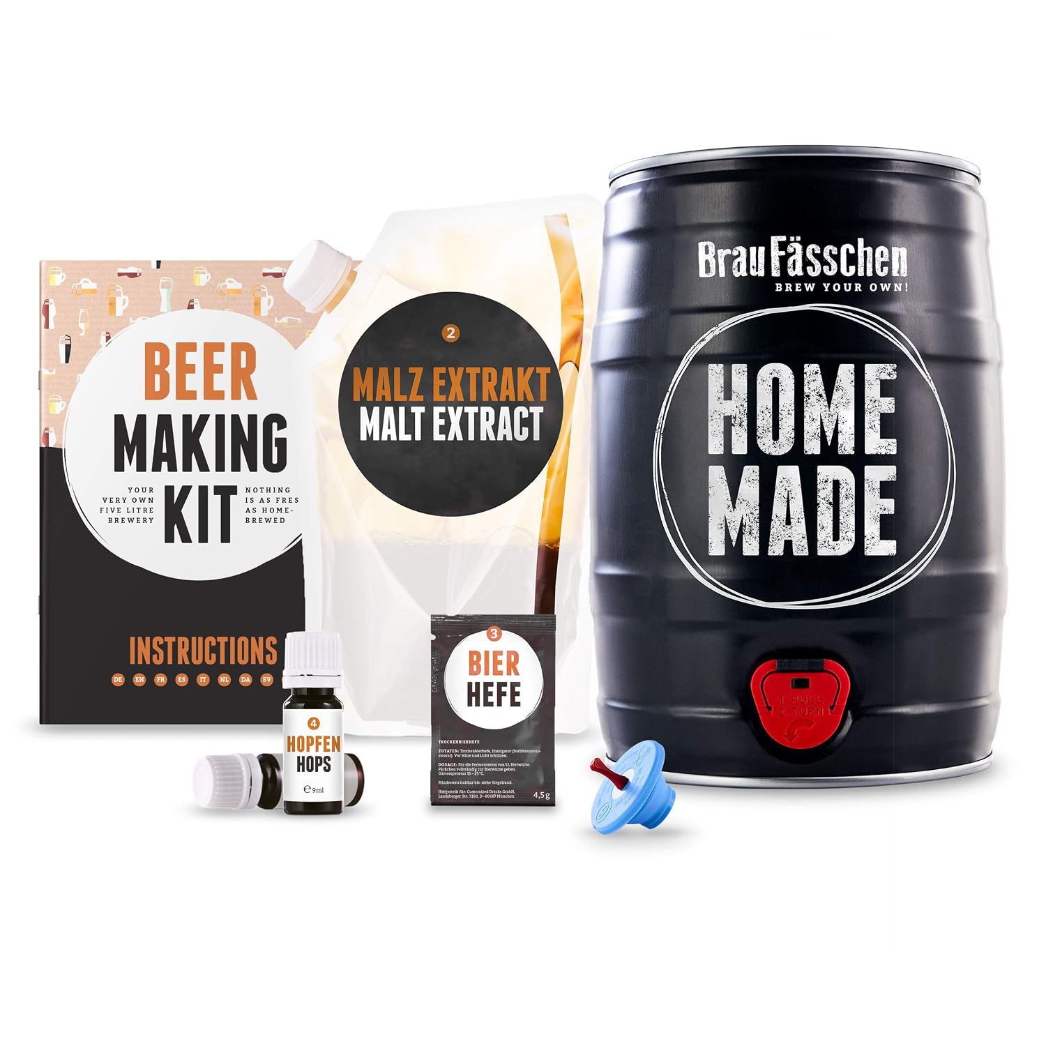 Father's Day Gift Beer Brewing Kit for Home Brewing | Wheat Beer in 5L Barrel | Brewed In 7 Days | Great Gift from Munich, Bavaria – Bild 2