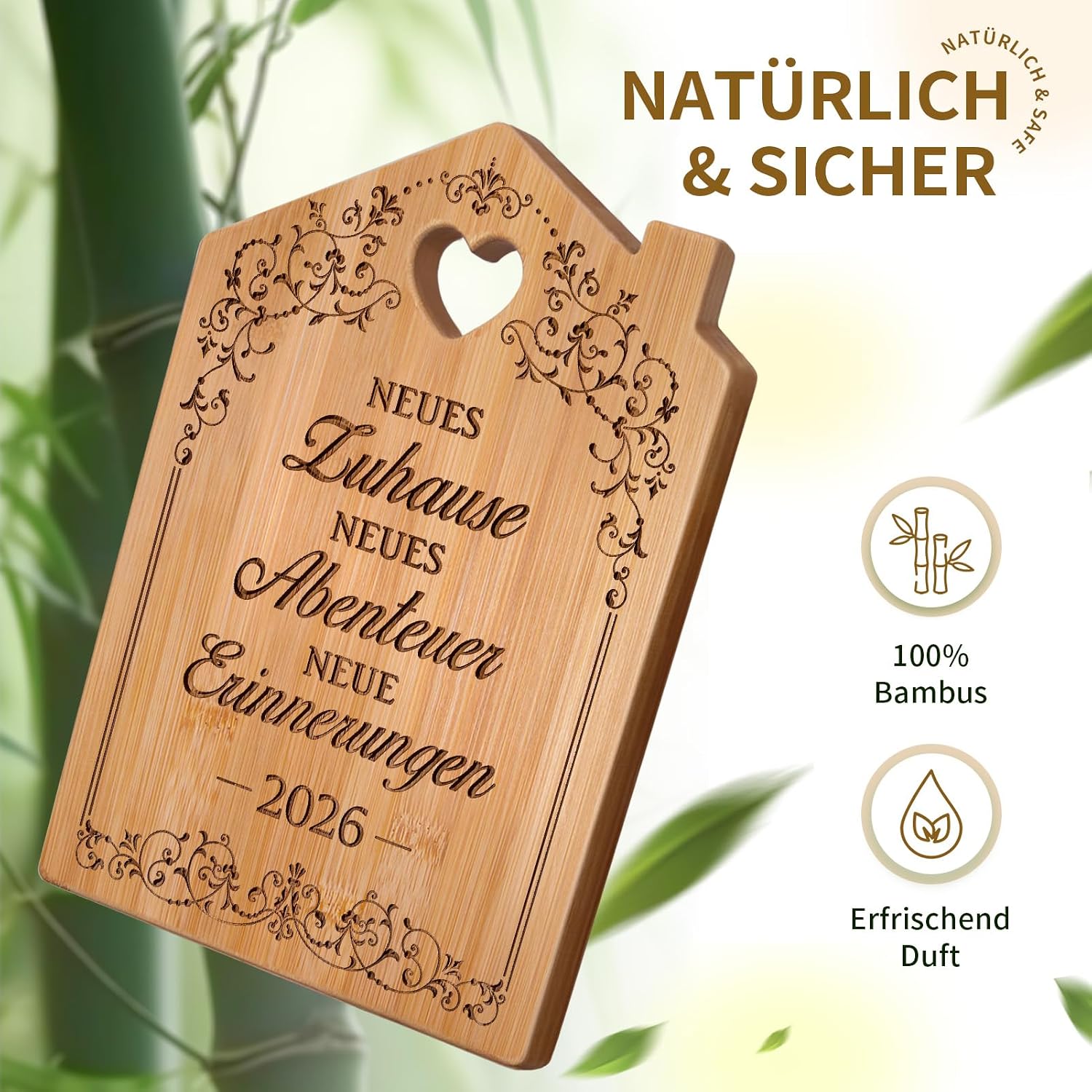 Housewarming Gift 2026 - Engraved Bamboo Chopping Board, Housewarming Gifts Home, Topping Party Gift, Topping Party New Home, New Home, New Home, Home Buying Gifts – Bild 5
