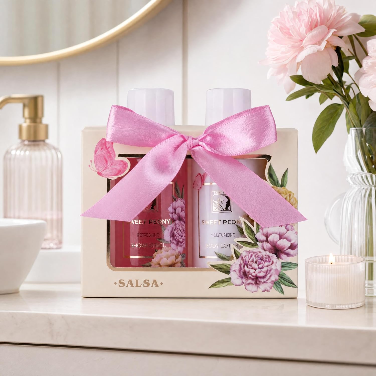 Accentra Sweet Peony Bath Set Gift Box with Shower Gel and Body Lotion in – Bild 5