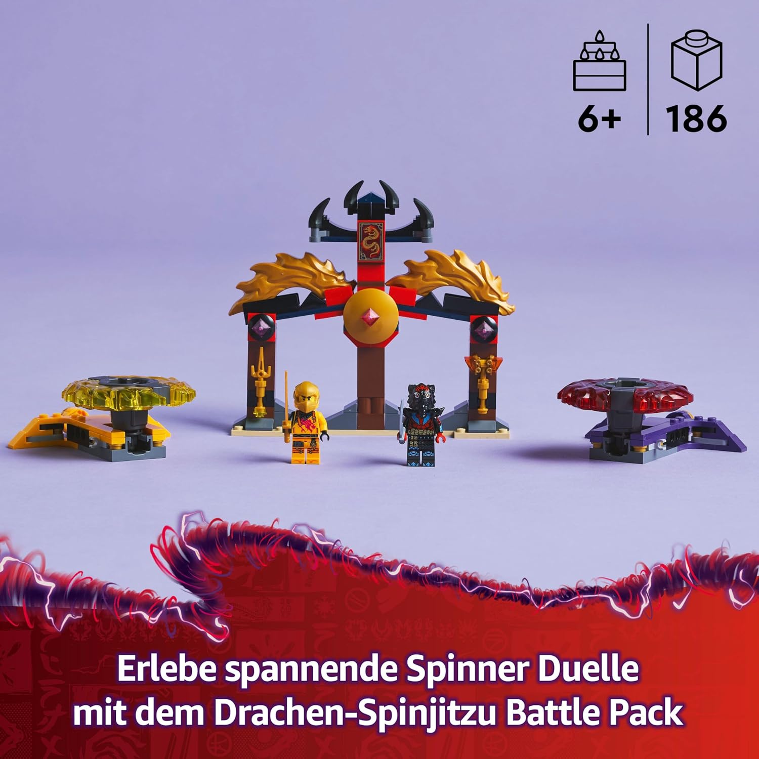 LEGO Ninjago Dragon Spinjitzu Battle Pack with 2 Mini Figures - Ninja Toy with Spinner for Boys and Girls from 6 Years - Gift Idea for Fans of the TV Series Rise of Dragons 71826 – Bild 2