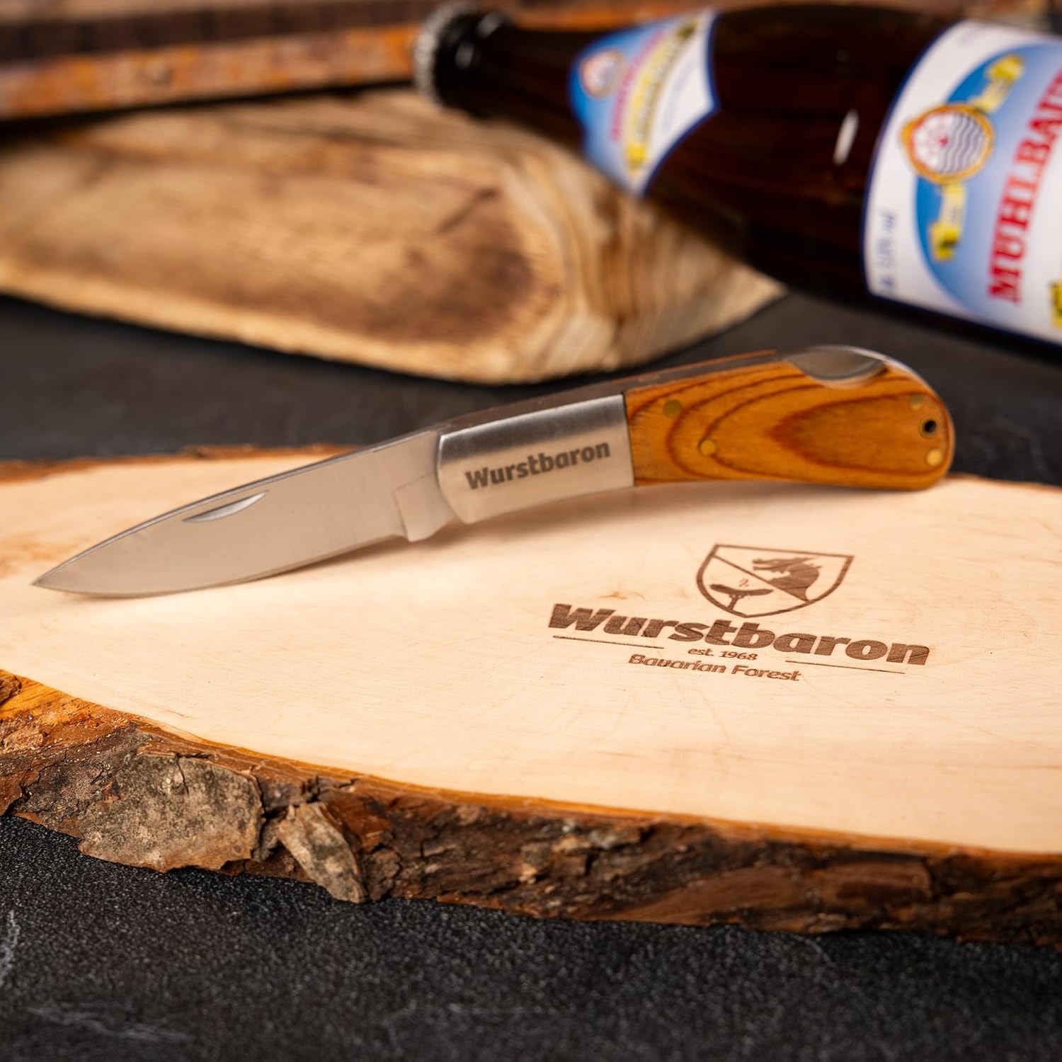 Wurstbaron Evening Set Ideal Package for the Evening Sausage Package of Salami Snacks, Bavarian Beer, Cable Reel and Pocket Knife – Bild 3