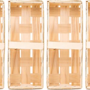 IFLO® Chip Basket Rectangular Light 28.5 x 11.5 x 7.5 cm / 37 x 15 x 11 cm Country House Kitchen & Household Harvest Storage Set of 8