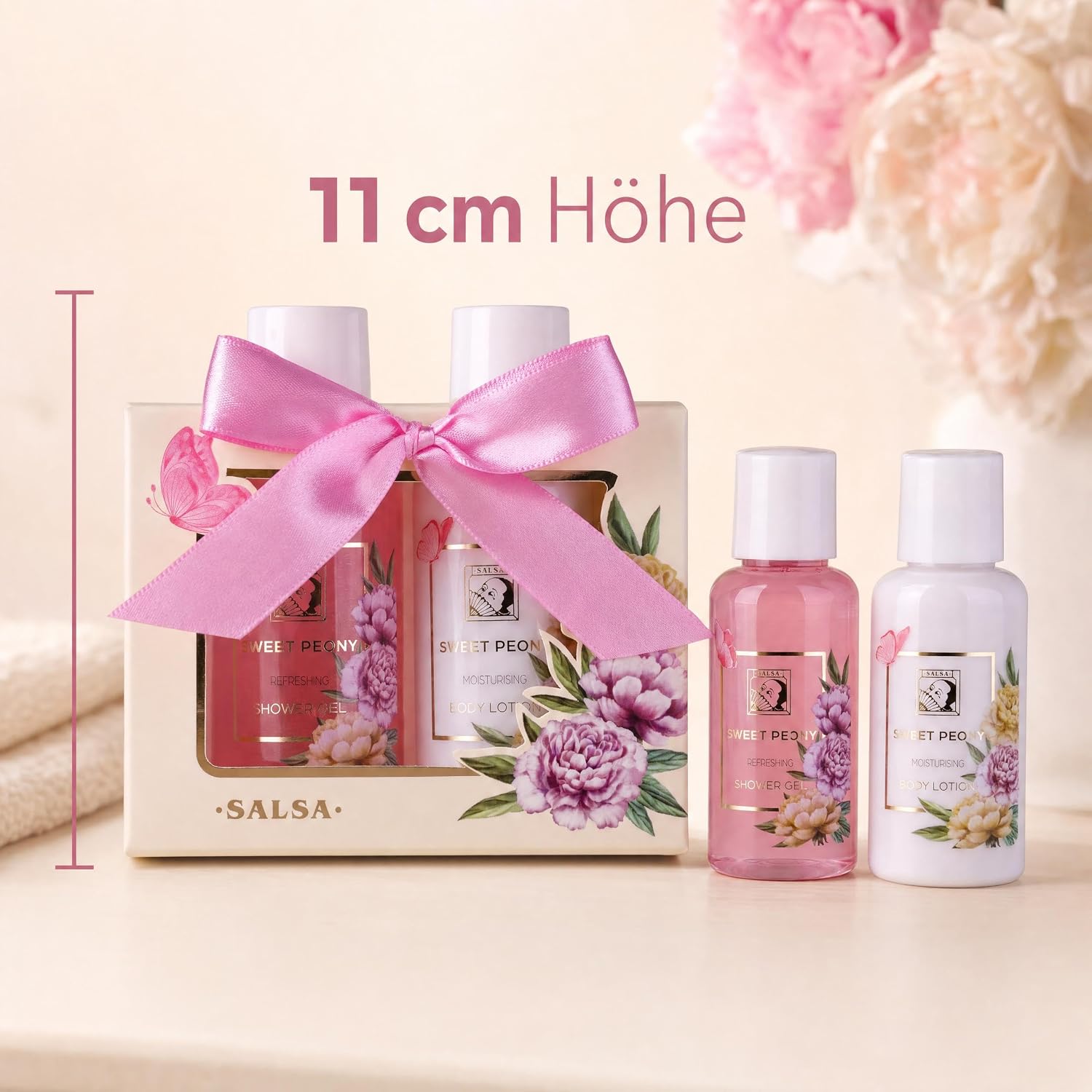 Accentra Sweet Peony Bath Set Gift Box with Shower Gel and Body Lotion in – Bild 4