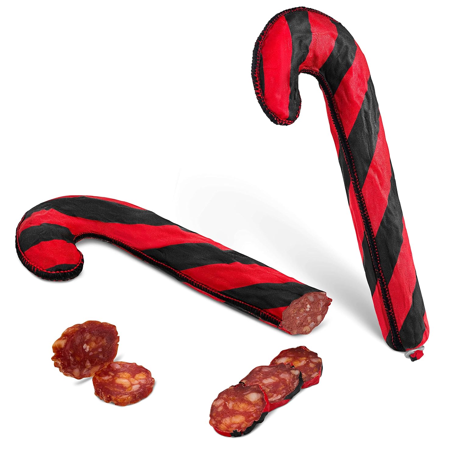 WURSTBARON Sharp Chorizo Salami Candy Cane - Tasty Hot Salami in Candy Cane Design – Bild 3