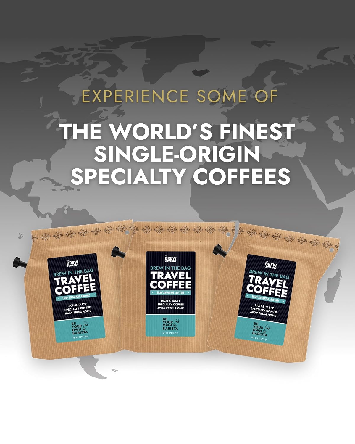 Innovative Coffee Gift Set for On the Go - 3 Best Single Estate – Bild 3