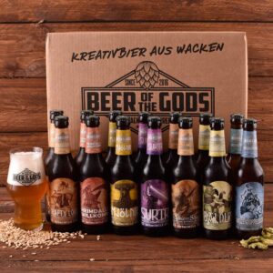 Wacken Brauerei Craft Beer Box 16 x 0.33 L Various Types + Beer Glass