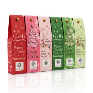 Leo and Lilo Small Christmas greeting, gift set with 6 hand creams, natural cosmetics, made in Germany