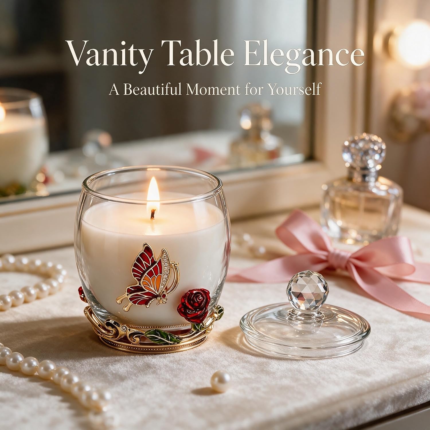 Butterfly Rose Luxury Scented Candles Gifts for Women – Bild 3