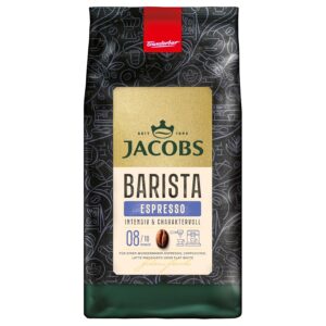 Jacobs Coffee Beans Barista Espresso, Strong with Cocoa & Caramel Notes, Roasted in Bremen, Intensity 8/10, Coffee Whole Beans, 1 kg