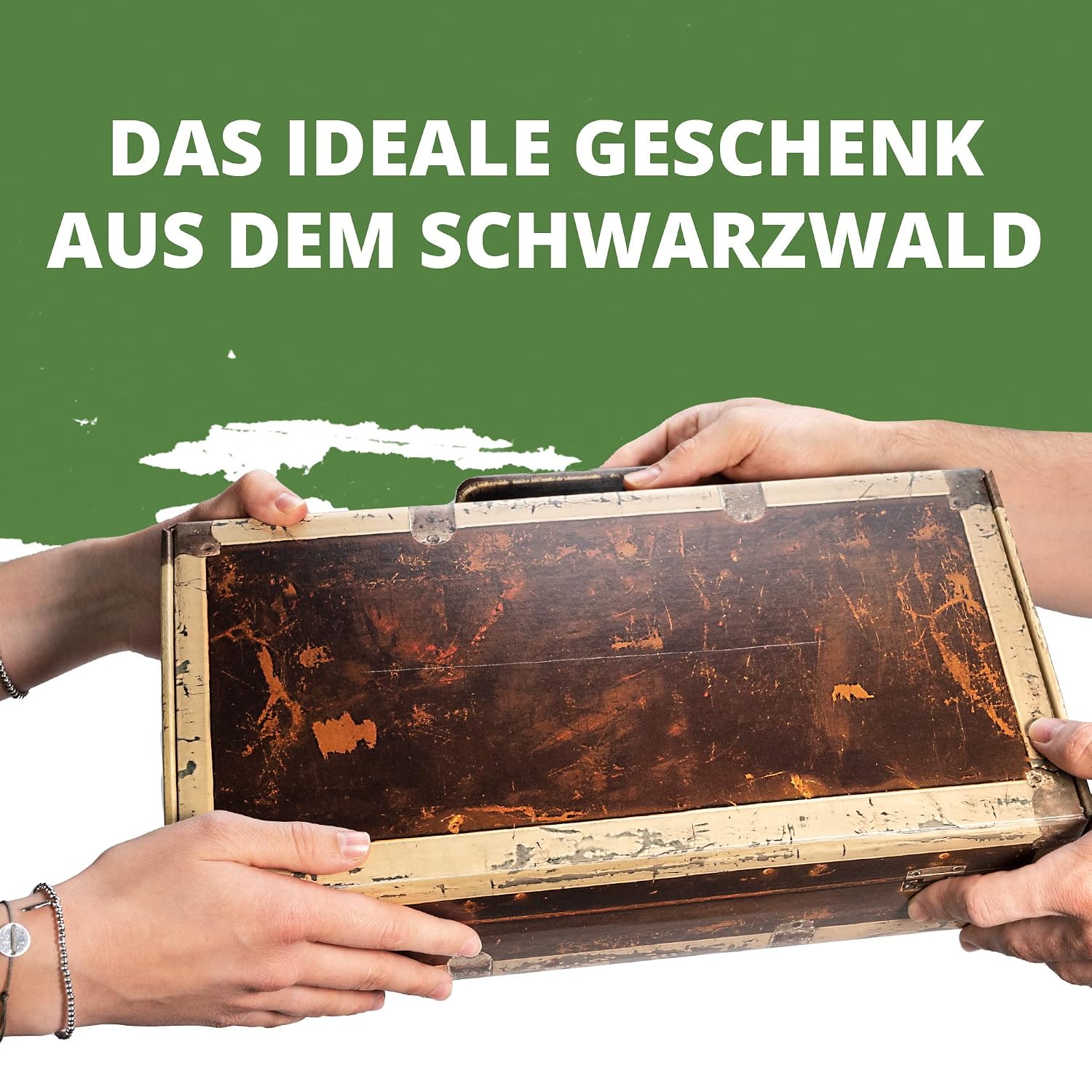 "Badnerlied" Suitcase - Gift Basket with Board - Ham and Salami 7 Pieces - Gift Basket with Snack Board and Badnerlied Print – Bild 4