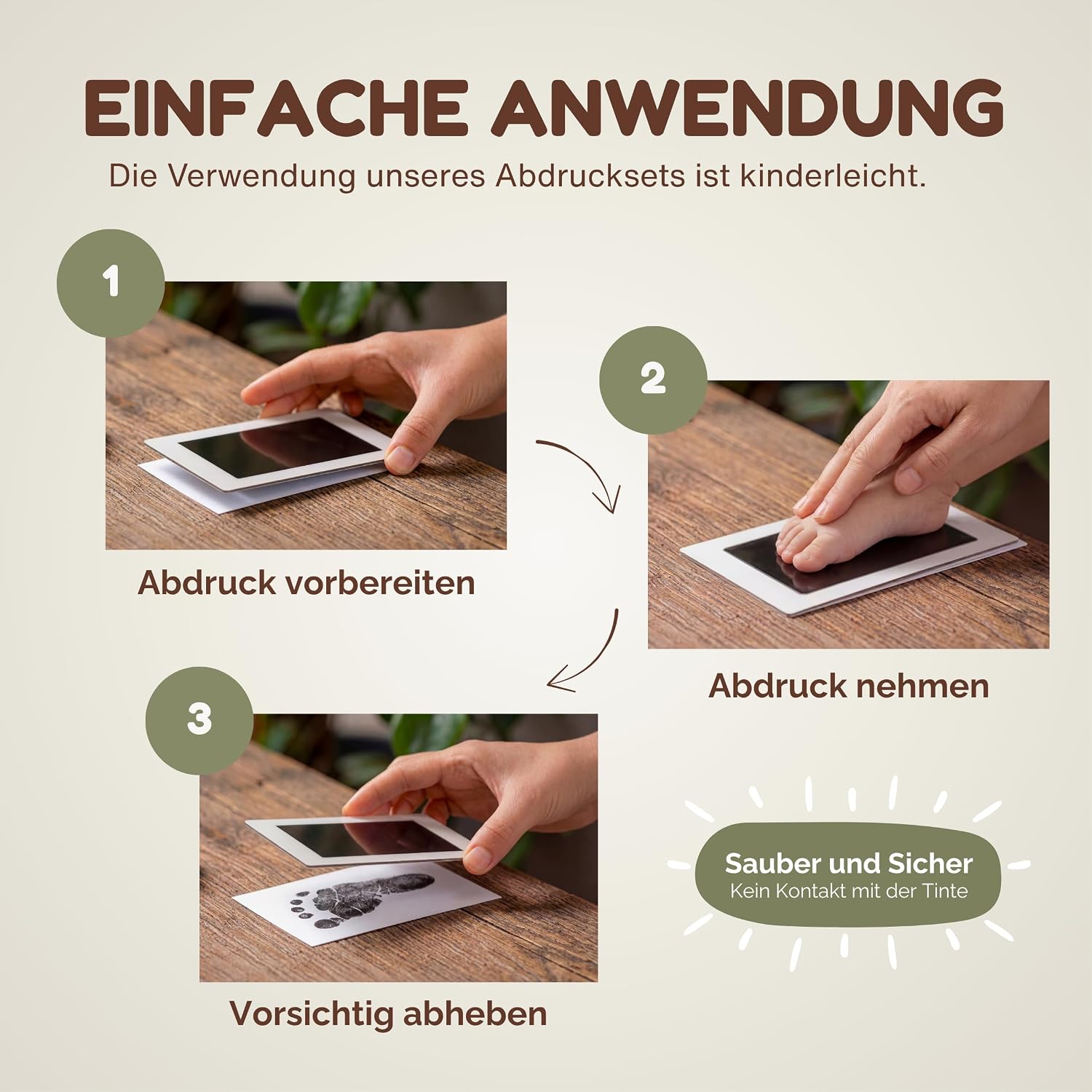 Baby Handprint & Footprint Set – Bild 3