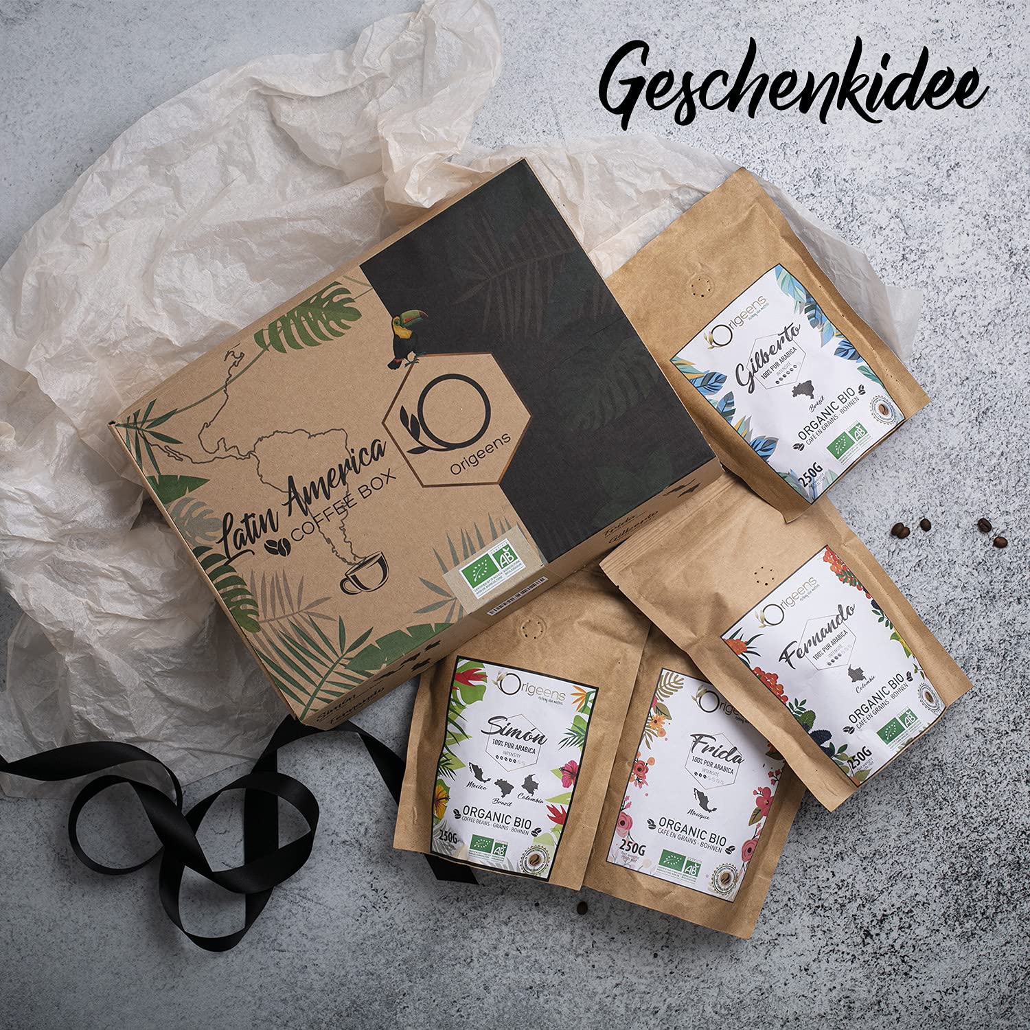 ORIGEENS Organic Ground Coffee Tasting Set – Traditional Roasting, 4 x 250 g – Organic Coffee Ground Arabica – Coffee Gift Set – Bild 5