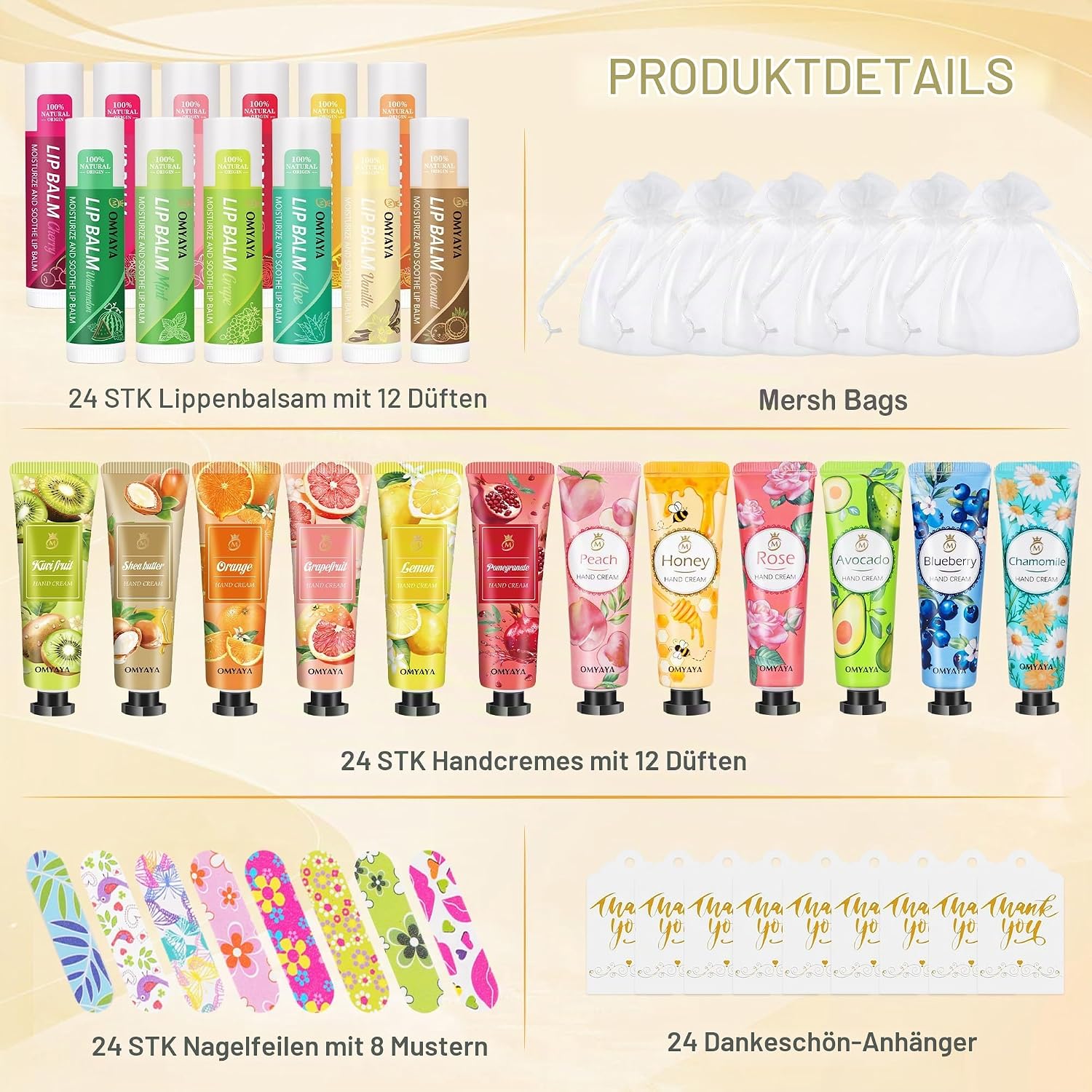 24SETS Hand Cream Gift for Women, Pack of 120 Christmas Gifts – Bild 2