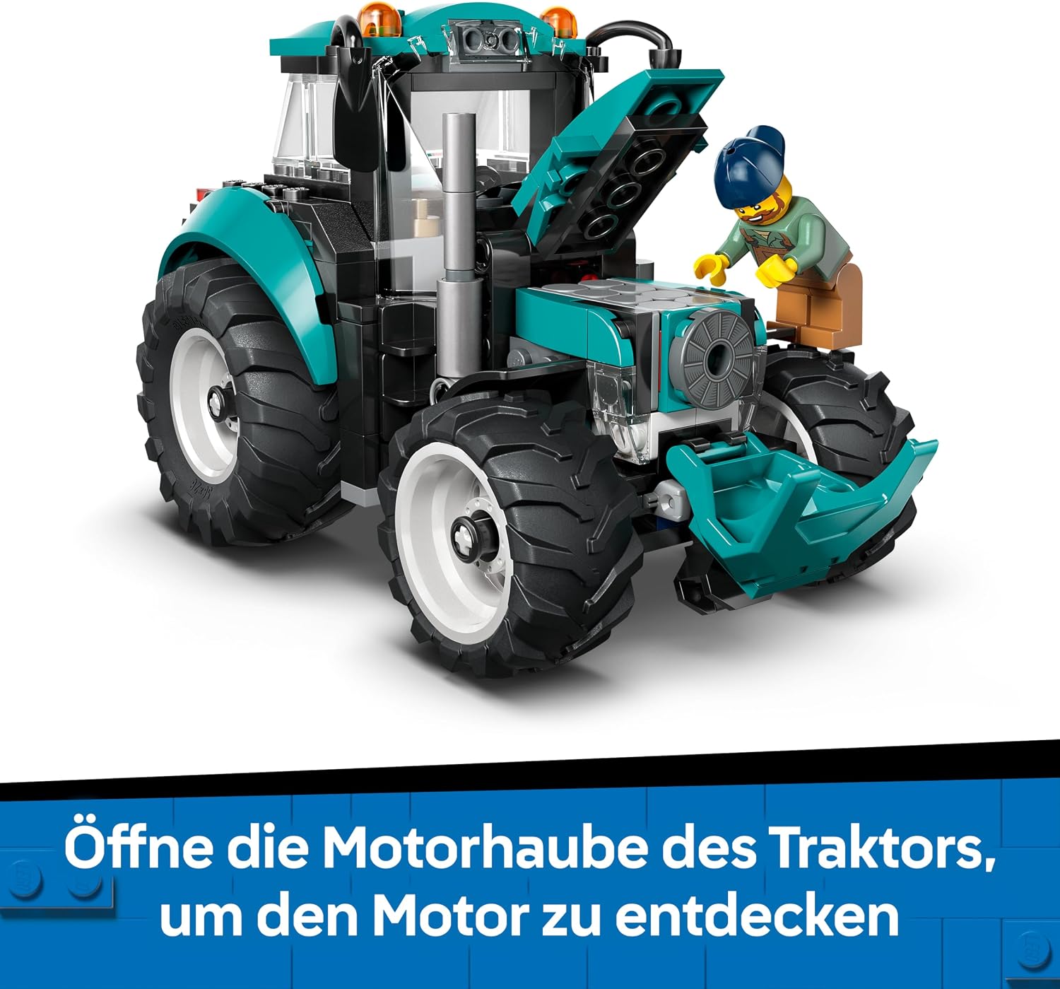 LEGO City Tractor, Toy Farm Vehicle, Model Building, with Farmer Mini Figure, Birthday Gift for Boys Aged 6 Years and Over and Technology Fans, 60498 – Bild 4