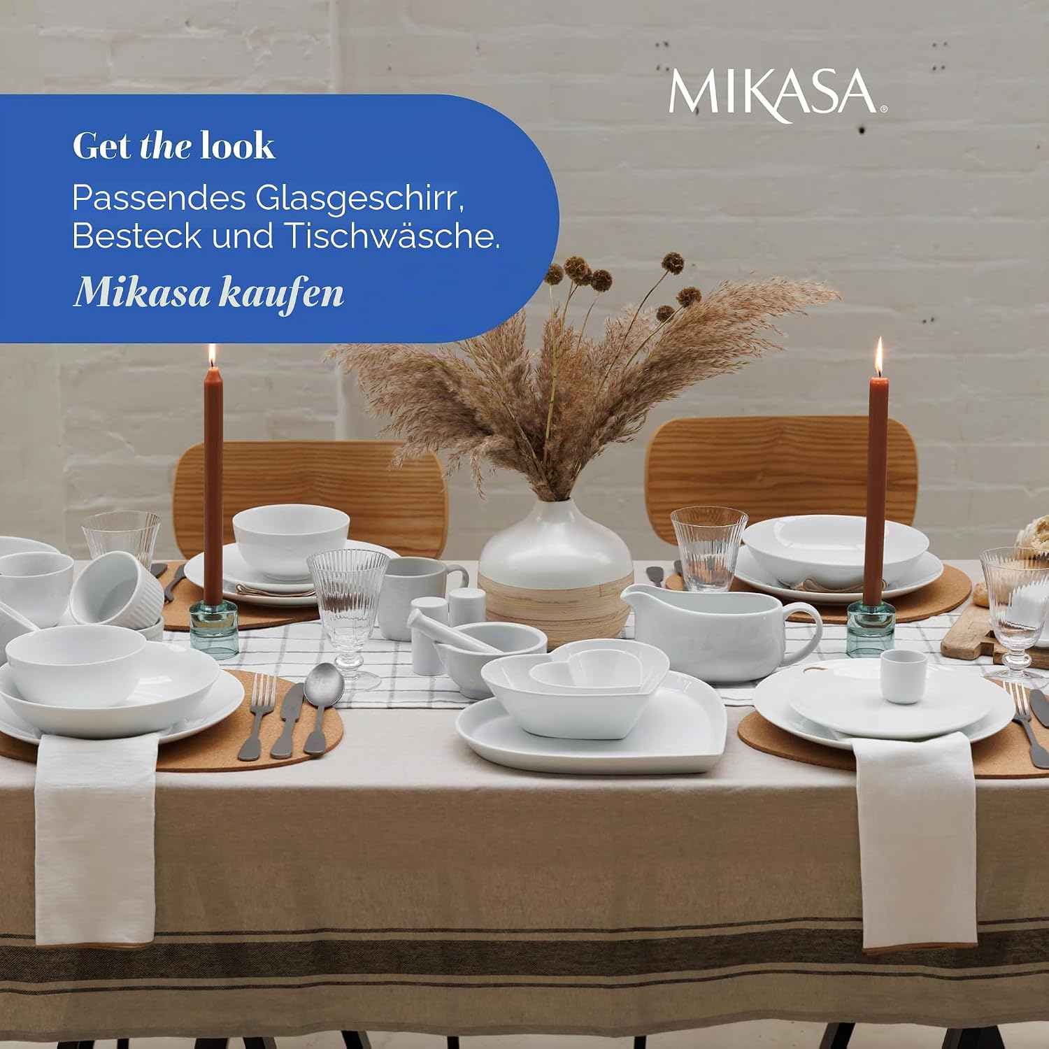 MIKASA Chalk Porcelain Mugs, Set of 4 White Tea and Coffee Mugs, 380 ml, Dishwasher and Microwave Safe – Bild 8