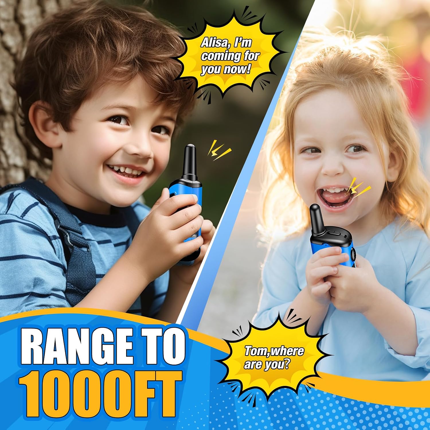 EUCOCO Walkie Talkie Children, Toy from 3 4 5 6 7 8 Years Boy Gift Boy 3-10 Years Outdoor Games for Children Walkly Talkly Children's Toy Easter Gifts Children Gift Ideas Toys – Bild 2