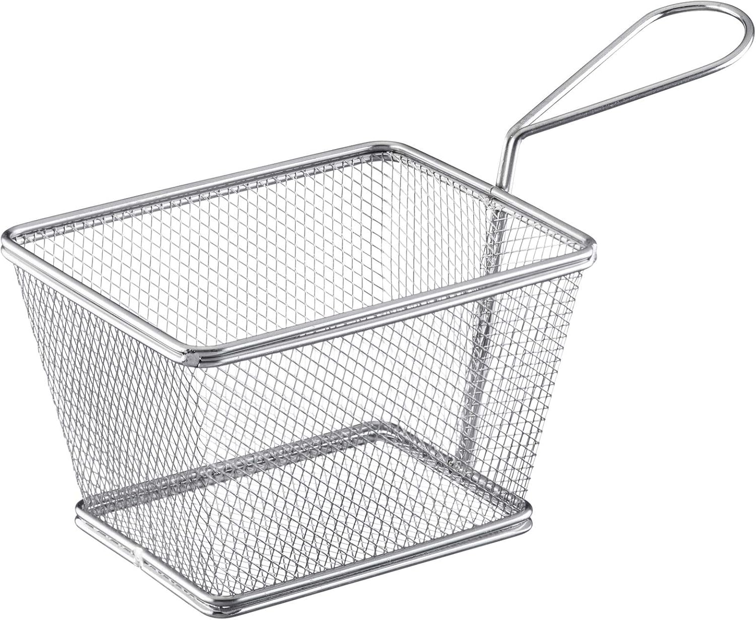 Westmark Serving Basket/Chip Basket, Filling Volume: 12 x 10 x 8 cm, Stainless Steel, Tapas + Friends, Silver, 69102270