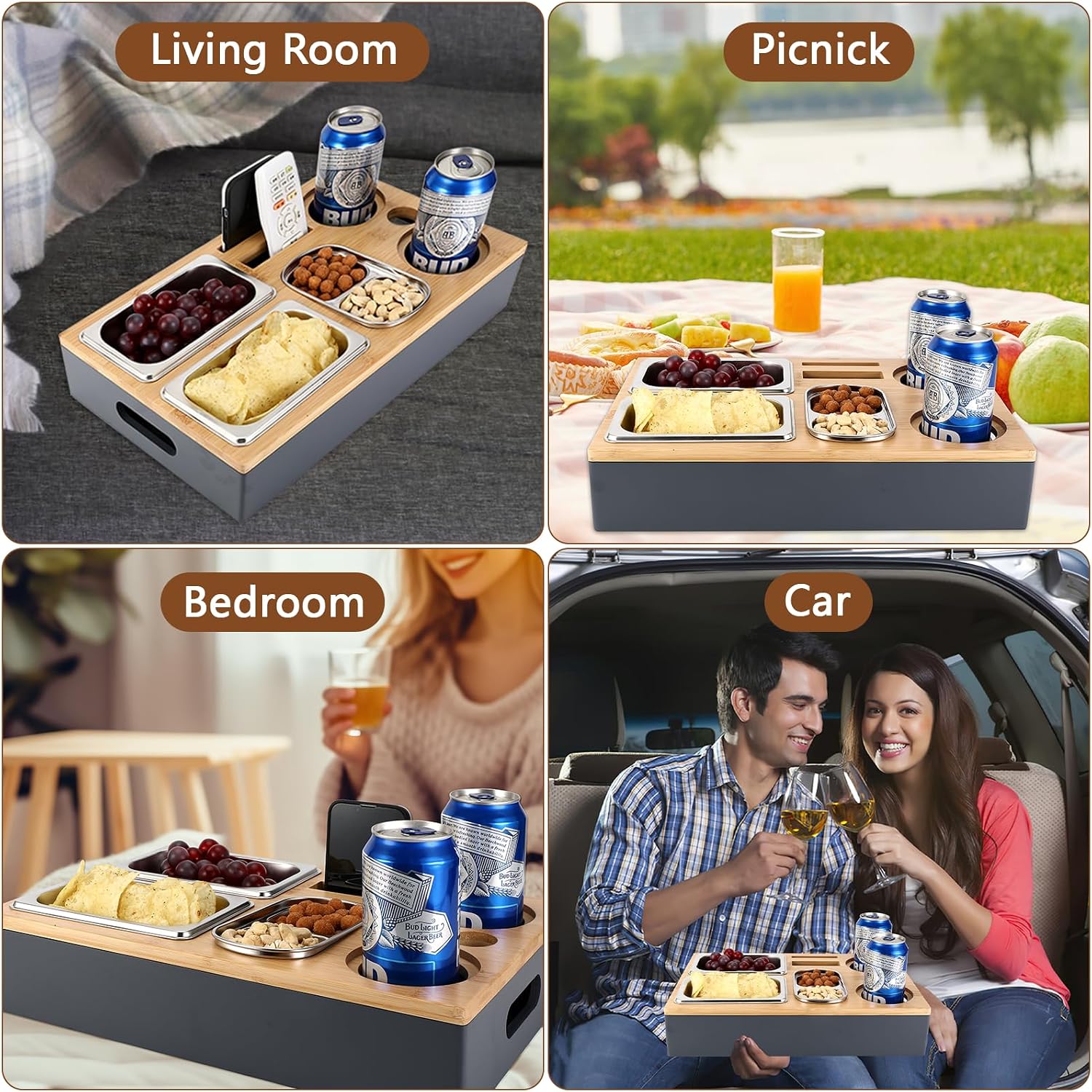 Coffee Bar Snack Box with Stainless Steel Snack Bowls with Removable Lid – Bild 6