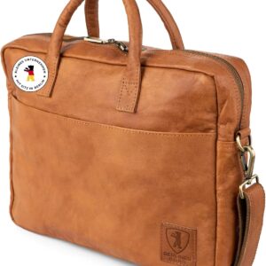Berliner Bags Vintage Madrid Leather Laptop Bag Briefcase for Men and Women