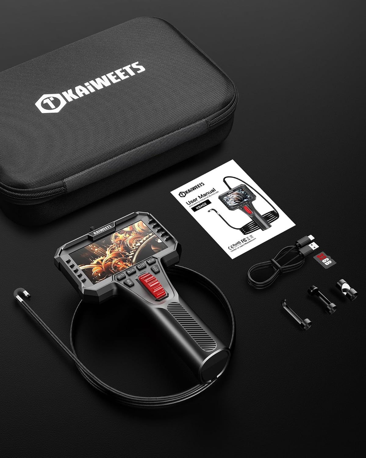 KAIWEETS Endoscope Camera with Light, 6.5 mm Two-Way 210° Rotatable for Car – Bild 7