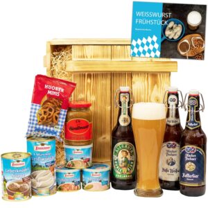 Bayern Gift Basket "Munich", Beer Gift Set with Bavarian Sausage Specialities, Gift Basket for Men and Women for Birthday, Oktoberfest