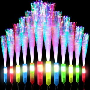 Joycabin Pack of 12 LED Fibreglass Glow Sticks, 3 Modes