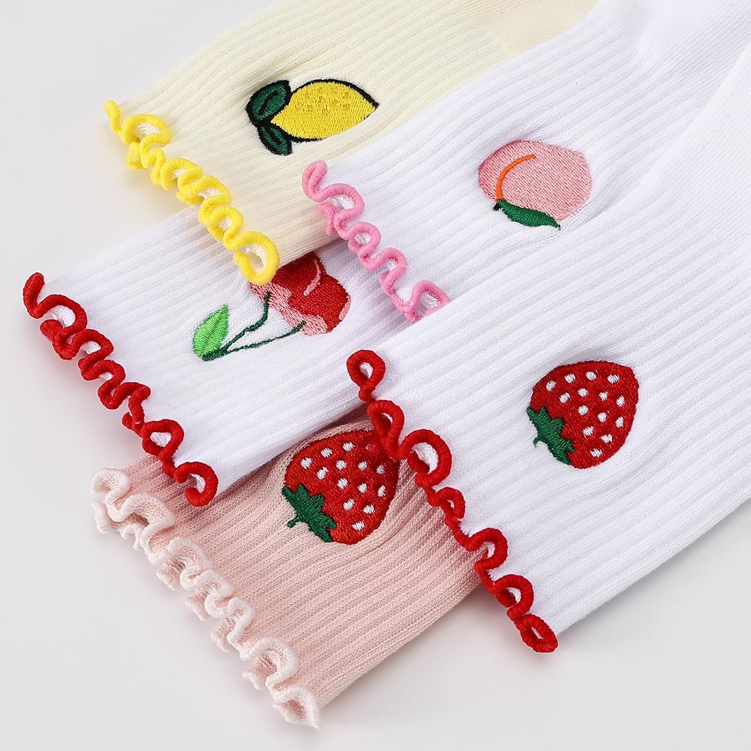 Pilates Yoga Socks for Women, Fruit Motifs Socks Non-Slip – Bild 6