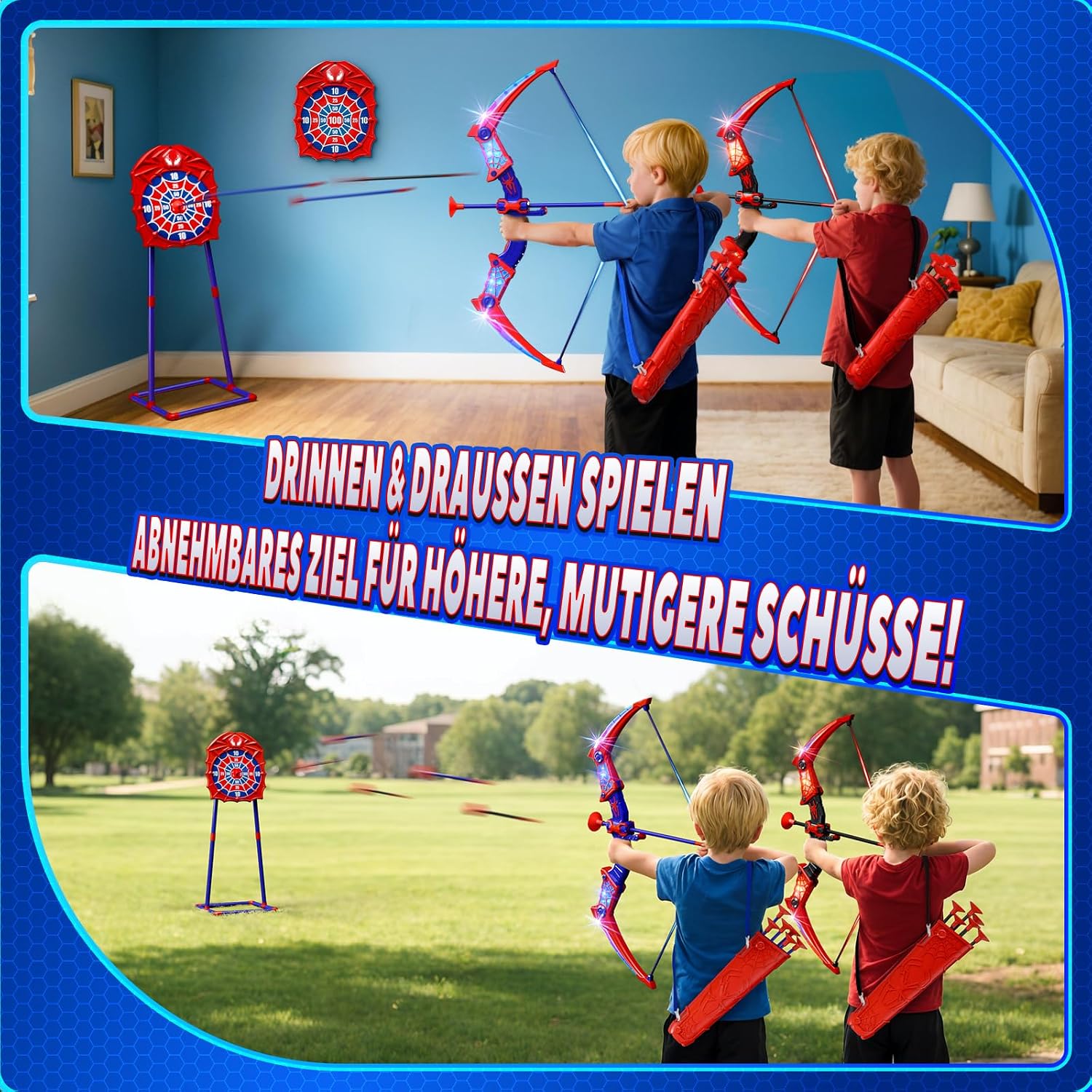 Kidluna Toy from 3-12 Years Boy, Play Set for 2 Children with Red & Blue LED Lights, Garden Outdoor Children's Toy, Gift Boy 3 4 5 6 7 8 9 10 12 Years Gift Ideas Games for Children – Bild 4