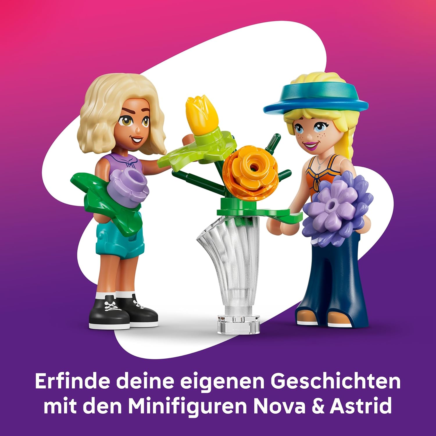 LEGO Friends Creative Flower Shop - Miniature Play Set with Artificial Flowers, Vases & Bouquets, 2 Mini Figures, Bicycle & Accessories - Children's Room Decoration - Gift Idea for Girls from 7 Years – Bild 5