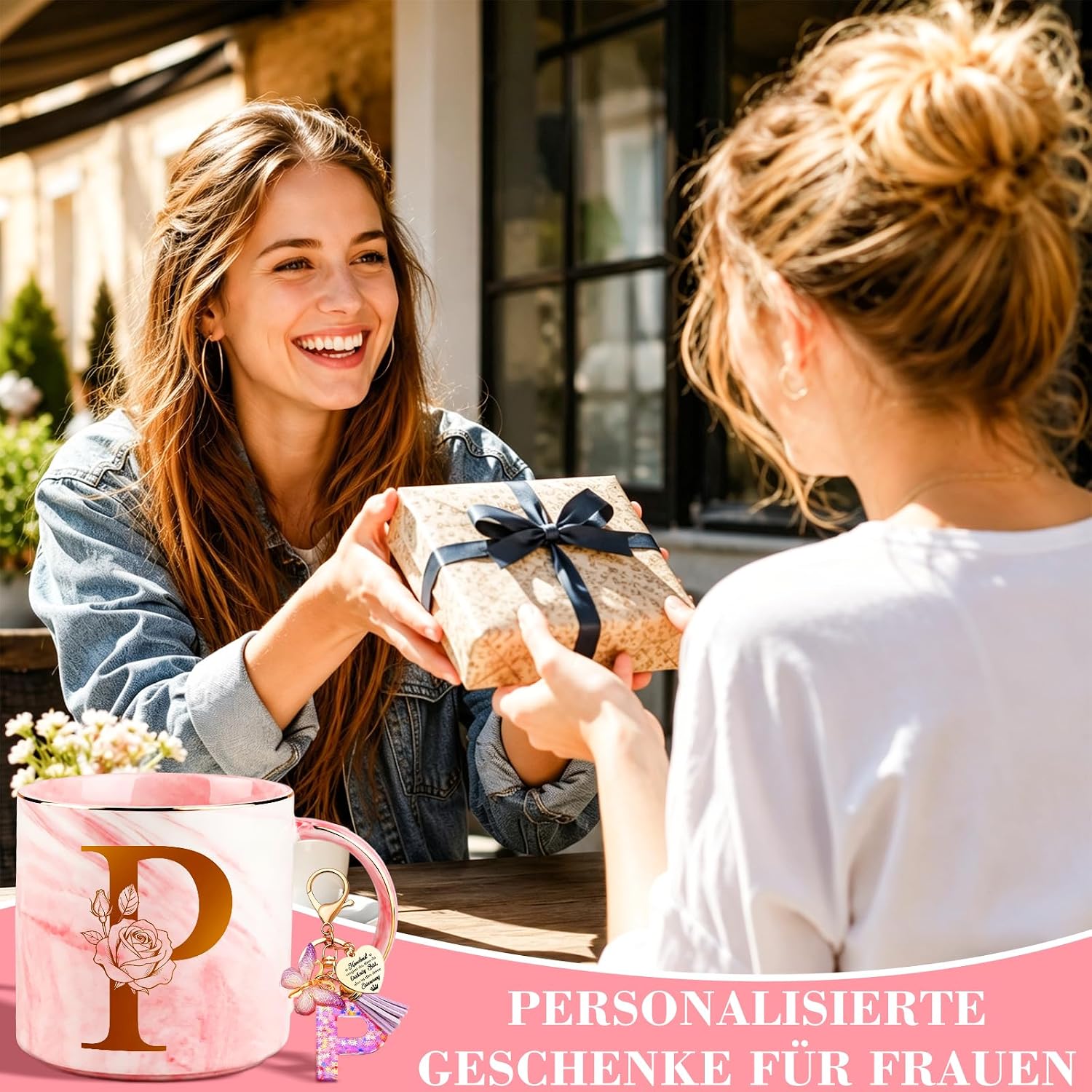 P Personalised Gifts with Letters Ceramic Mug – Bild 2