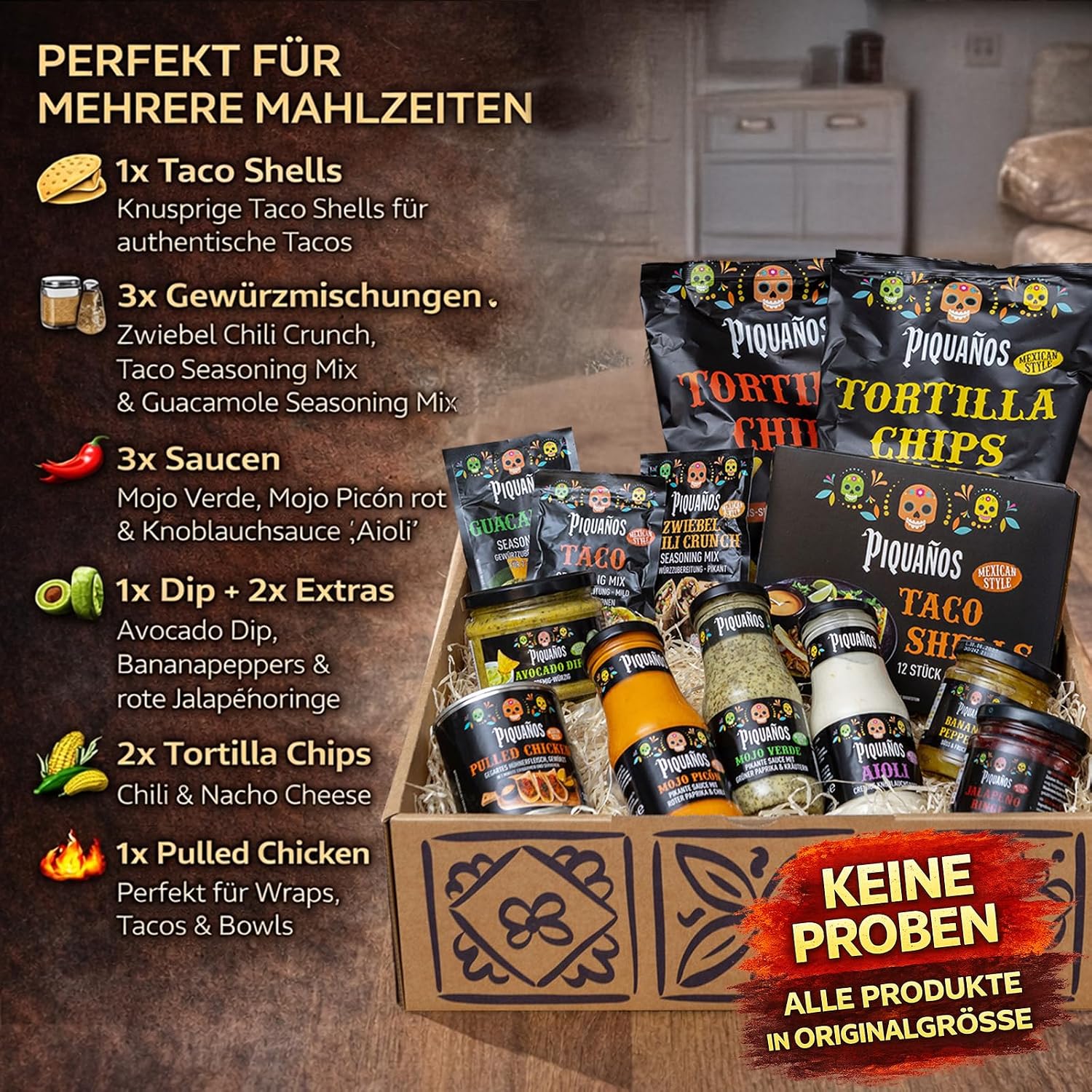 Piquaños Gift Box - Mexican Gift Basket with 13 Specialities – Bild 2