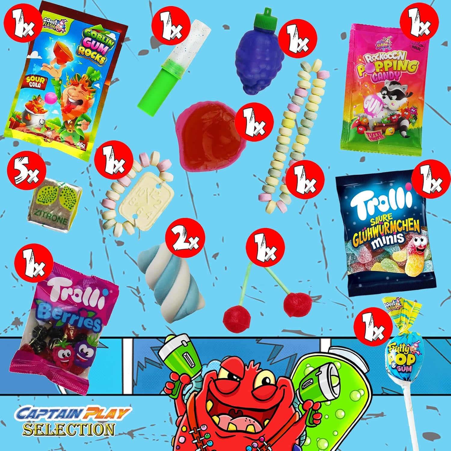 CAPTAIN PLAY Retro candy box, 10 different nostalgia sweets from our childhood with random and surprising selection – Bild 4