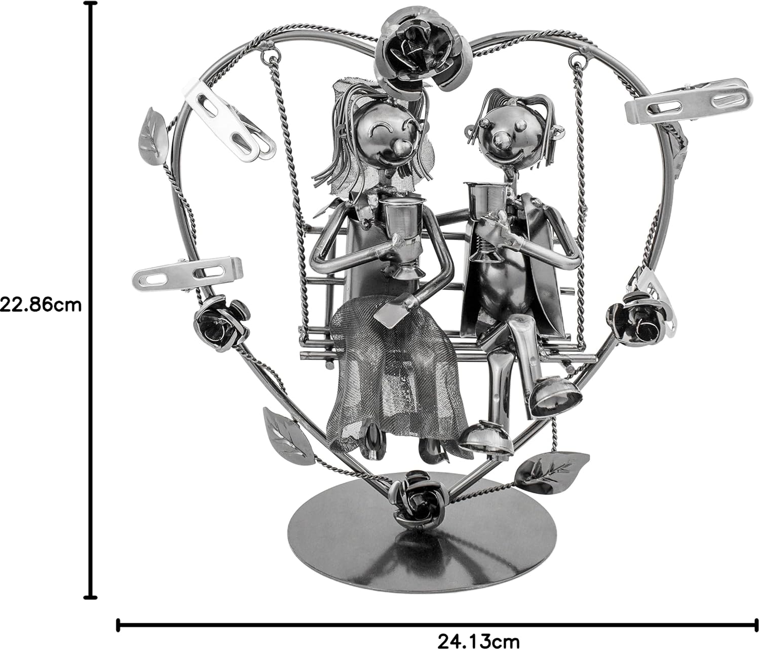 BRUBAKER Newlywed Couple on A Swing Money or Photo Holder Including Greeting Card – Bild 6