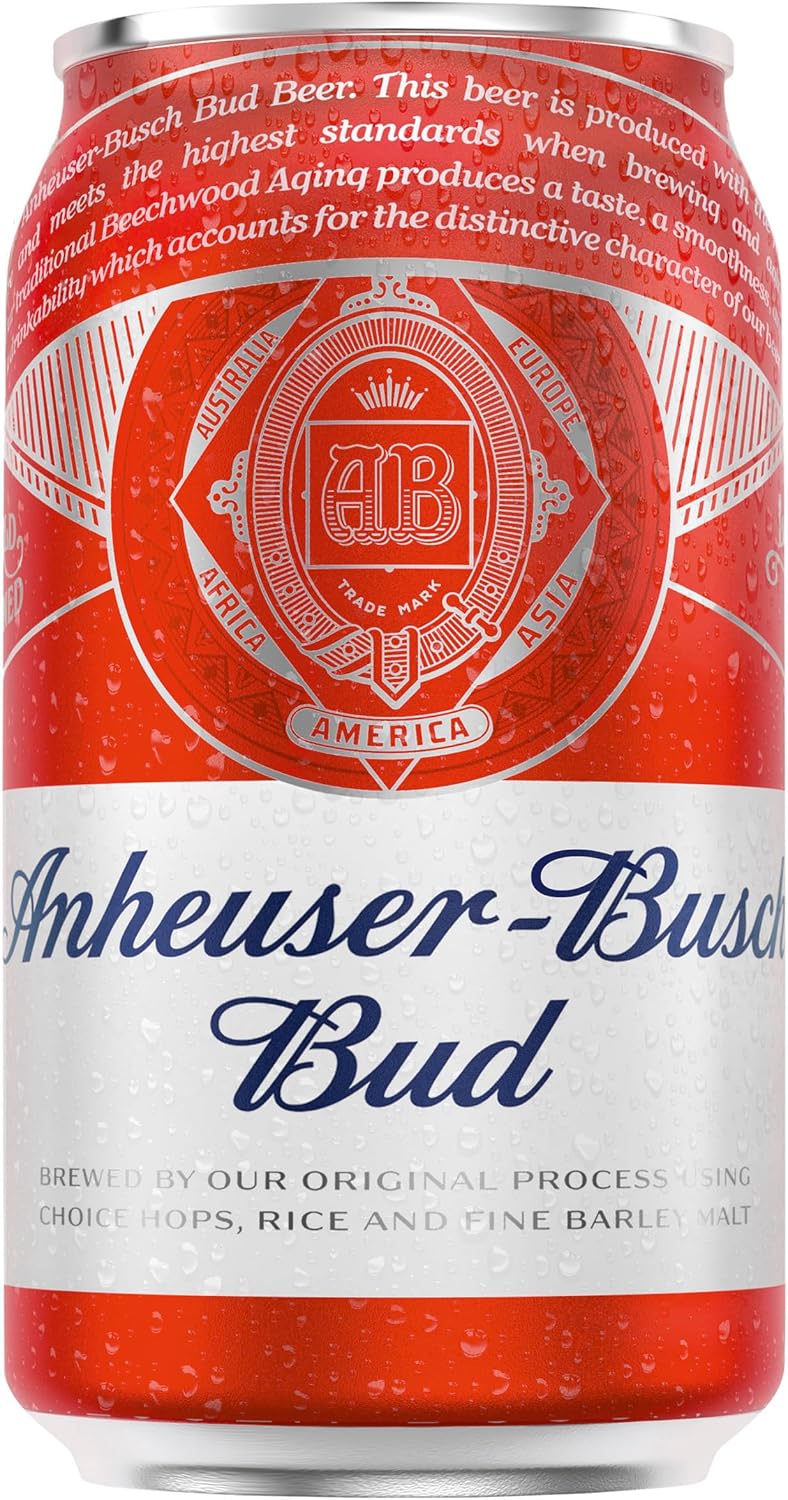Anheuser-Busch Bud, Premium Lager Beer, Disposable, International Warehouse Beer (12 x 0.33 L) – Bild 2