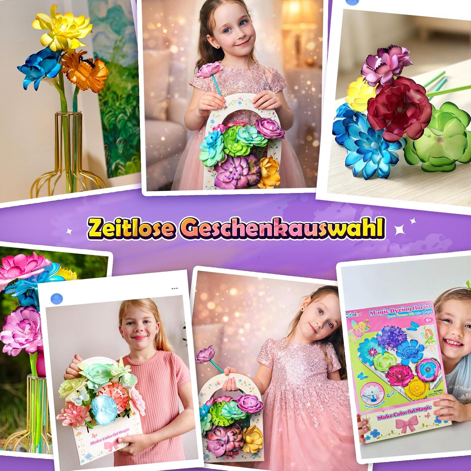 DIY Creative Flower Craft Set Children Magic Dyeing Floristry Craft Set – Bild 2