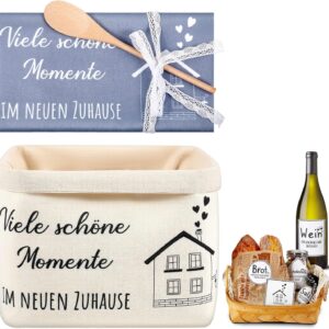 Sinmoe Housewarming Gift Bread Basket with Tea Towel Housewarming Gifts House