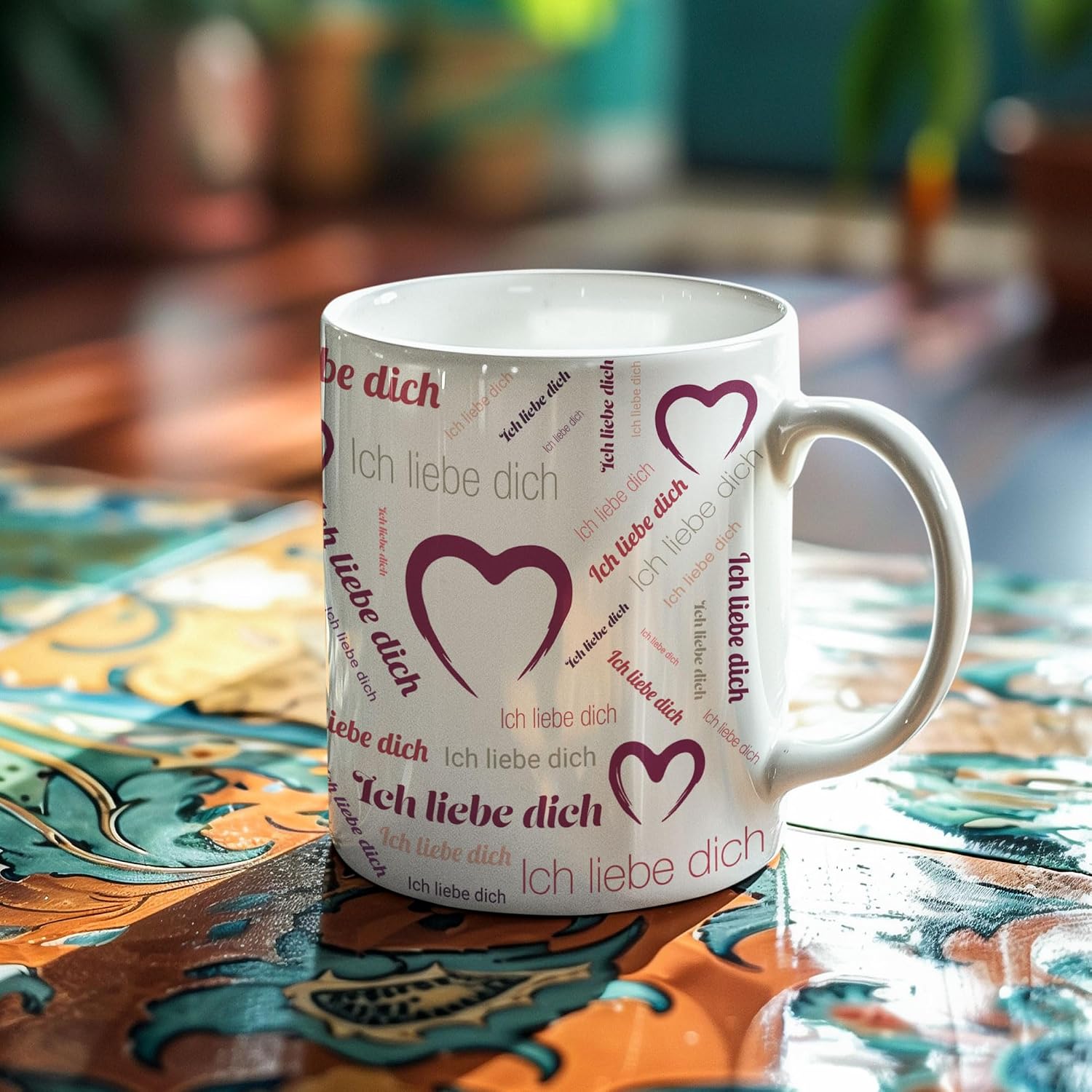 Red Love Name Mug - Valentines Day & Partner Gift – Bild 2