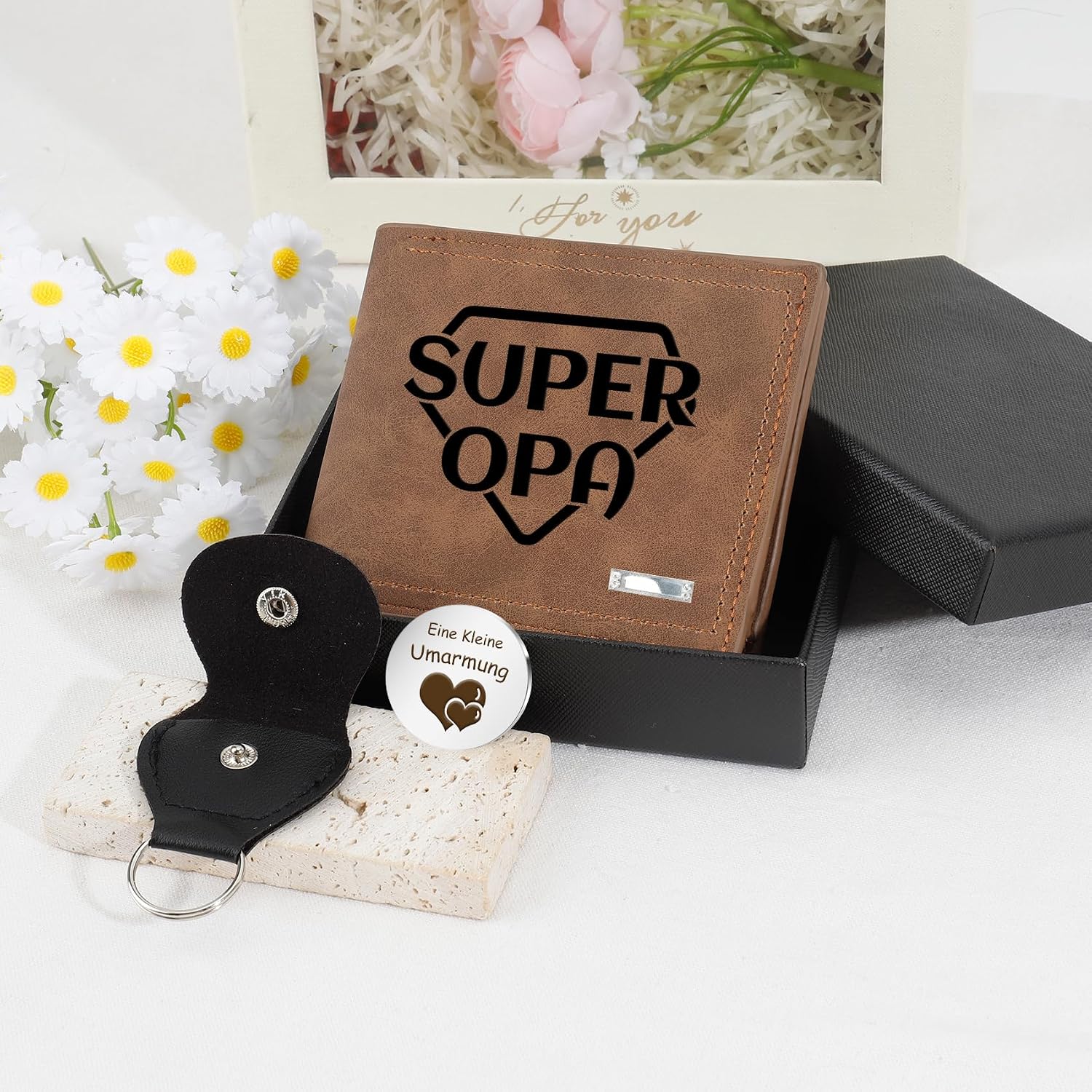 Grandpa Gift Father's Day Wallet Best Grandpa Gift Grandpa Birthday Meaningful Gifts for Grandpa Gift Set Gift Ideas Father's Day Gift Christmas Easter Valentine's Day Men Gifts, Super Grandpa – Bild 3