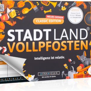 DENKRIESEN Stadt Land Vollpfosten Classic Edition | DIN A4 Game Pad